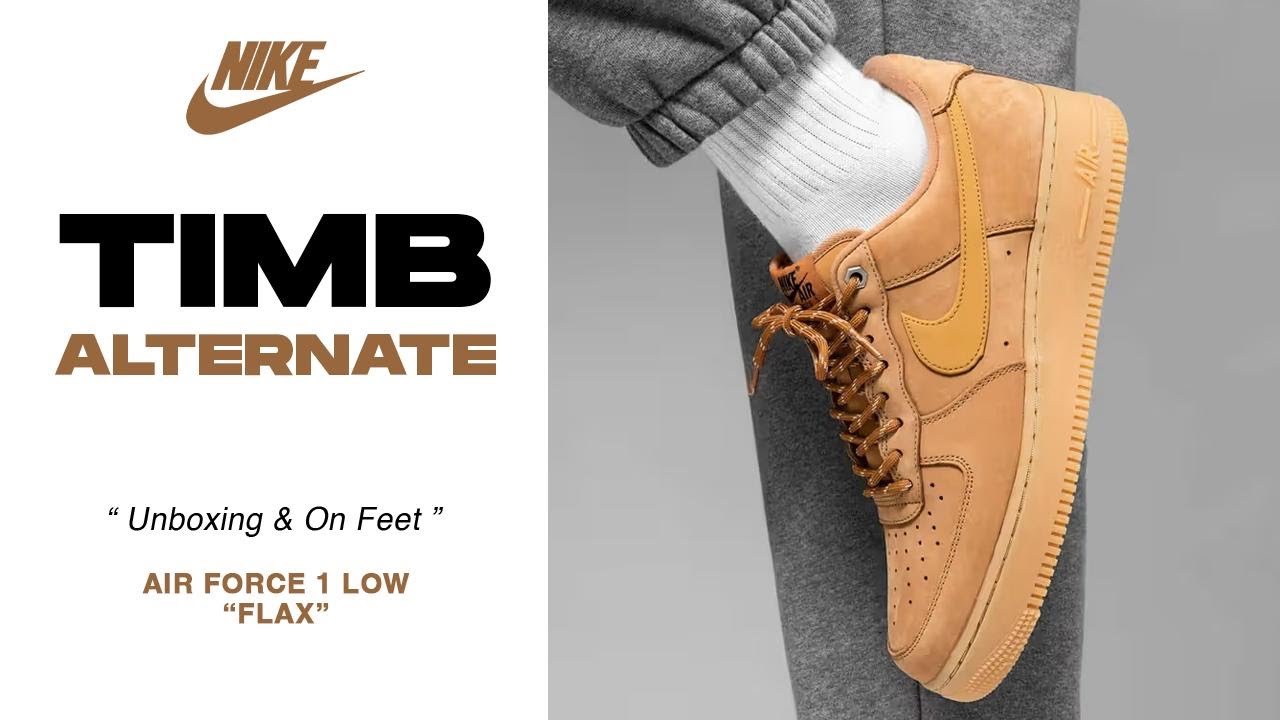 Unboxing & on feet nike air force 1 low flax the timberland alternate
