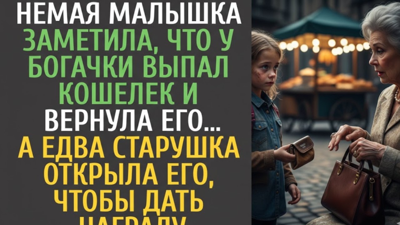 Немая девочка вернула кошелёк богатой женщине 😢💔 Но когда она открыла подарок… 😱✨ | До слёз
