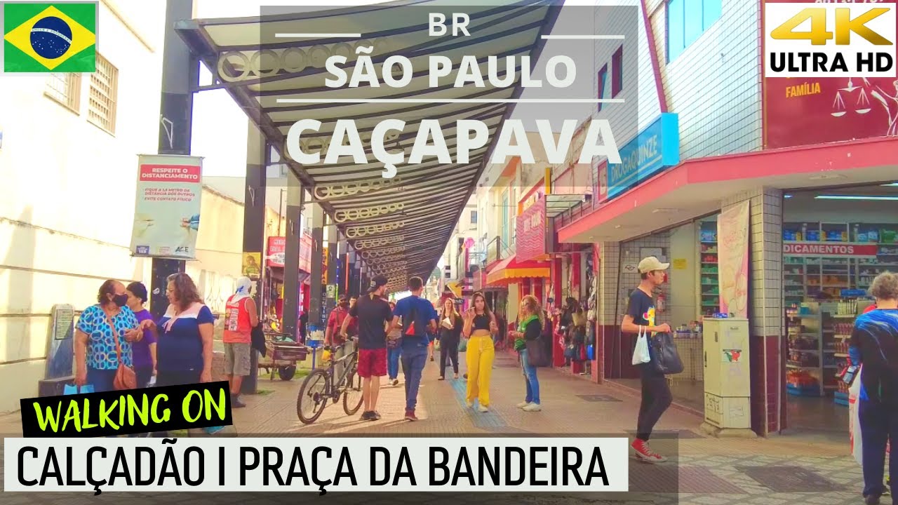 CENTRO DE CAÇAPAVA 🇧🇷 São Paulo, Brasil【4K UHD】#brazil #citylife #walkingtour