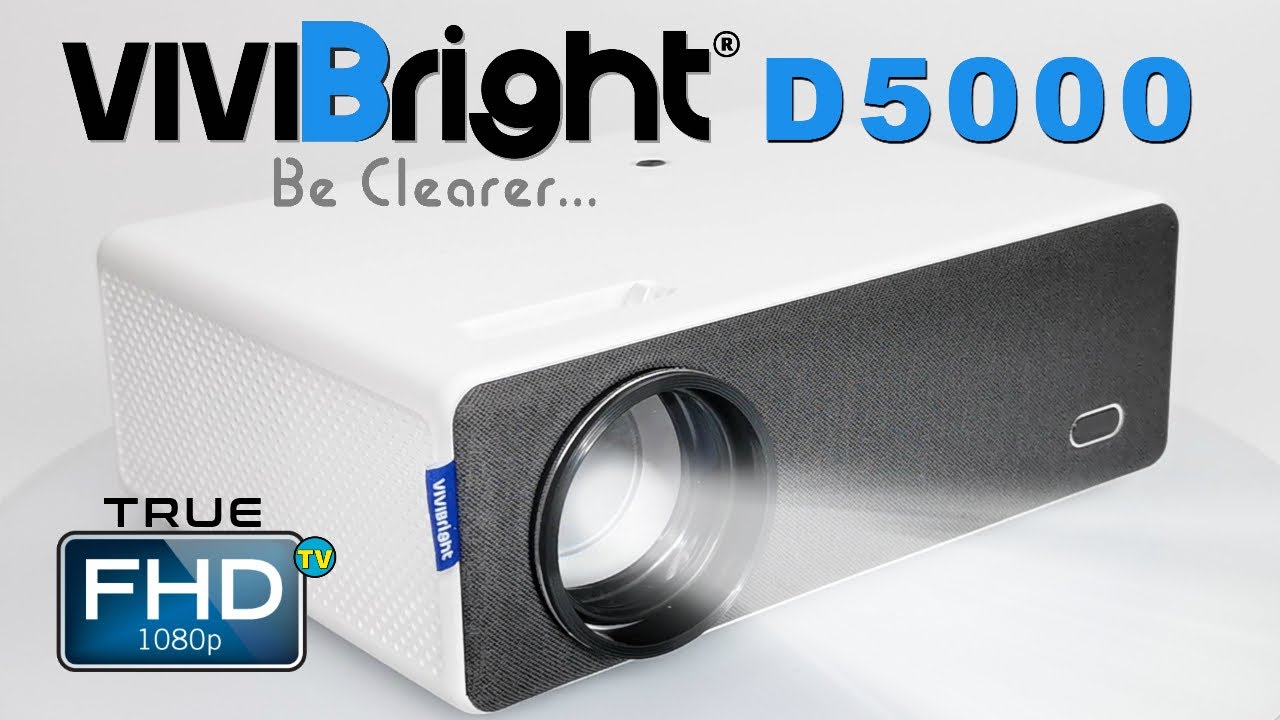Светодиодный проектор Vivibright D5000 1080p True FHD - с экраном проектора Strech