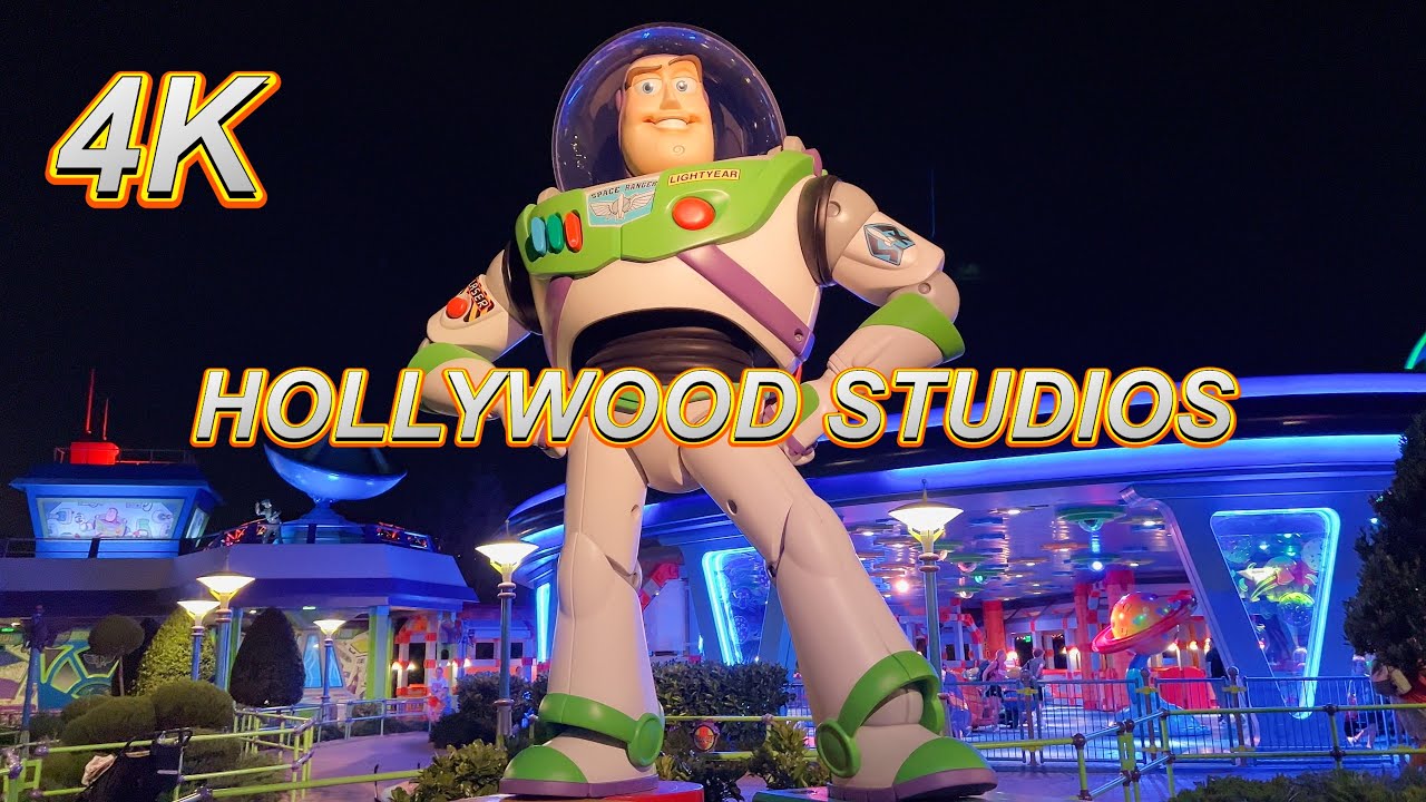Hollywood Studios at Disney World Night Walk - Florida 4K