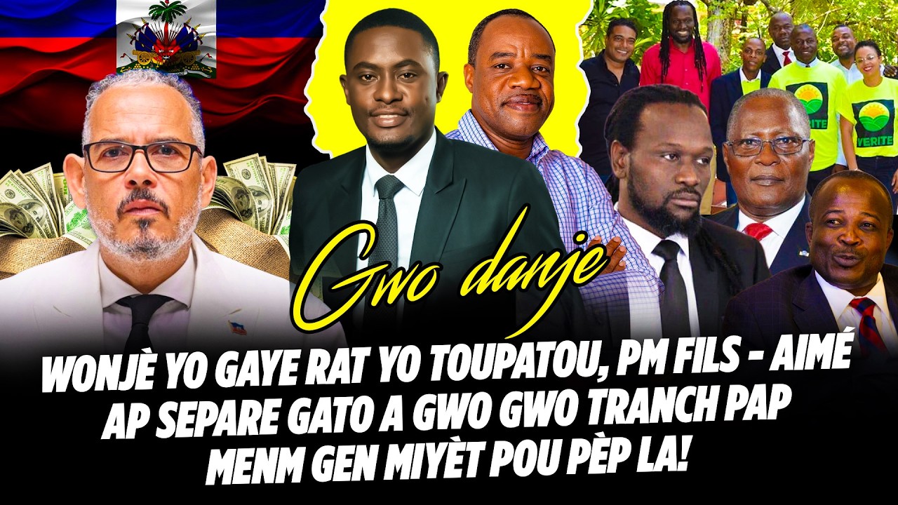 GWO DANJE ! WONJÈ YO GAYE RAT YO TOUPATOU, PM FILS   AIMÉ AP SEPARE GATO A GWO GWO TRANCH PAP MENM