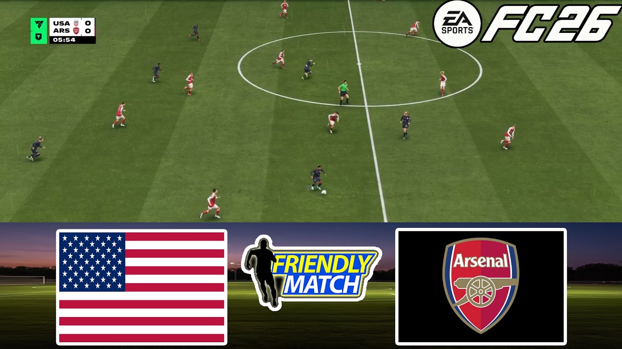 ФК 26 - США W против Арсенала W 28.02.2026 - Товарищеский матч - Игровой процесс PS | Полный обзор