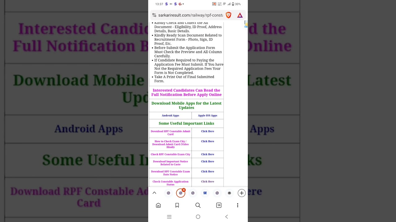 RPF Constable Admit Card 2025