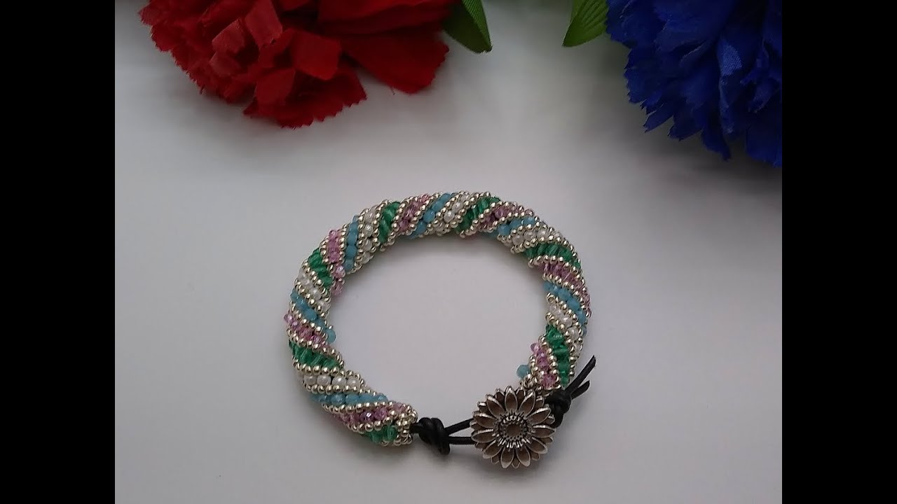 Russian Spiral Bracelet Tutorial Using Different Size Beads