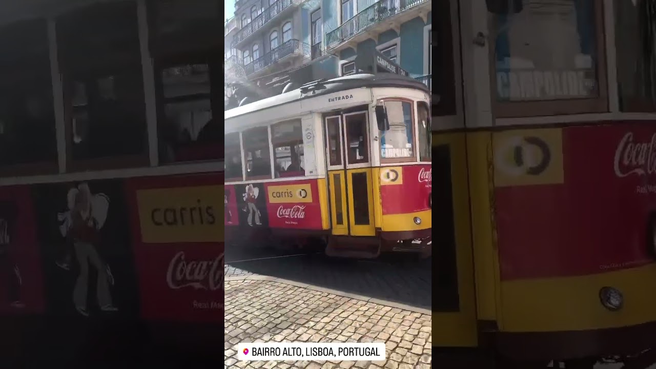 Enjoying the streets of Lisbon, Portugal. This tram is called “carris”.