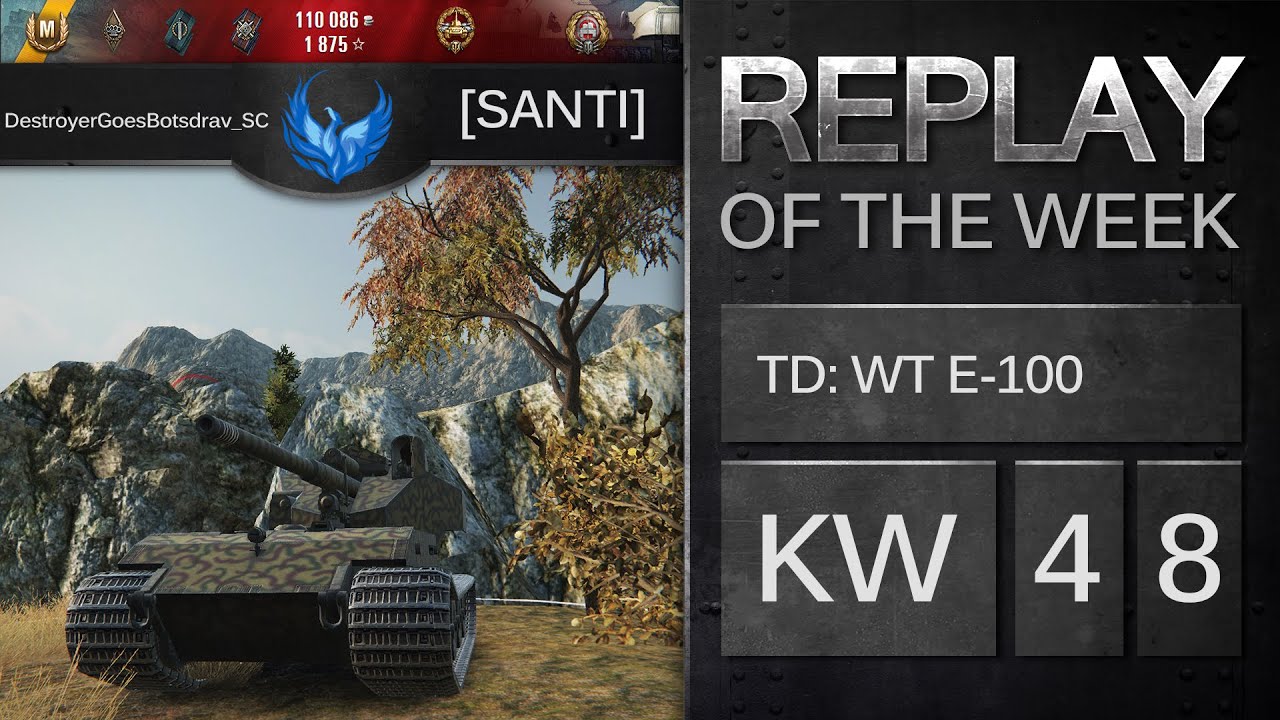 WT E-100 auf S&uuml;dk&uuml;ste - DestroyerGoesBotsdrav_SC[SANTI] - 11000 Schaden geclipped