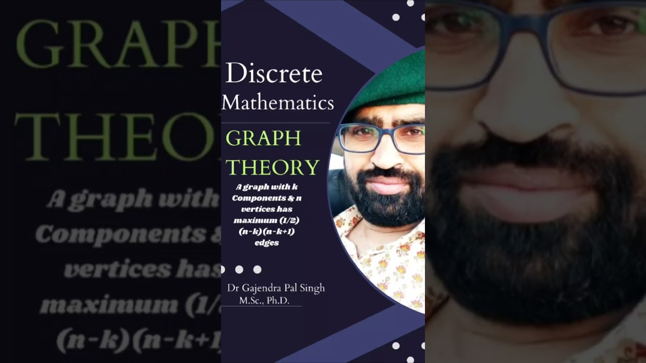 Graph Theory #23 || Discrete Mathematics ||Edges, vertices and Components relation🌐🔍