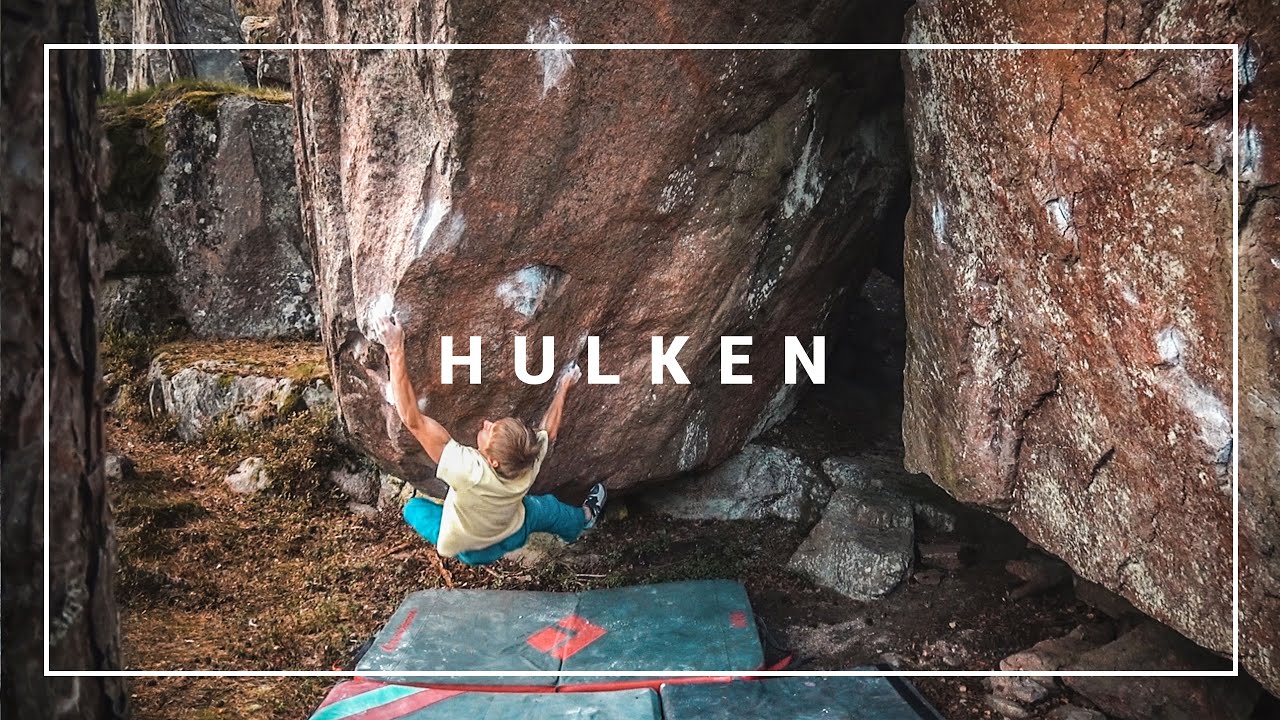 ROTPUNKT star Alexander Megos climbing one of Swedens BEST 8A+ / V12 boulders 'HULKEN' in 2016