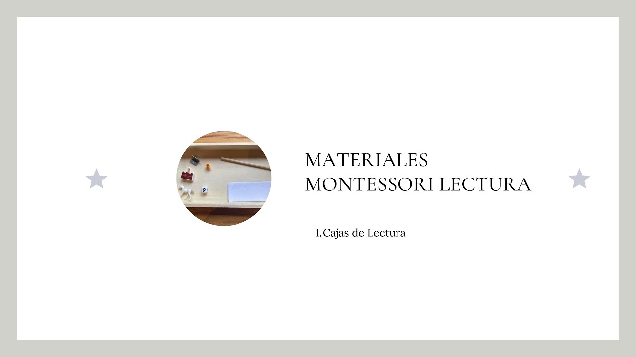 Cajas de Lectura- Montessori
