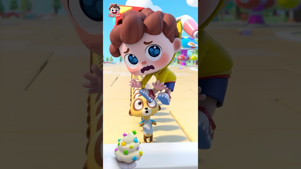 Neo's Ice Cream Adventure: Learn to Line Up!  🍦👫 #shorts
