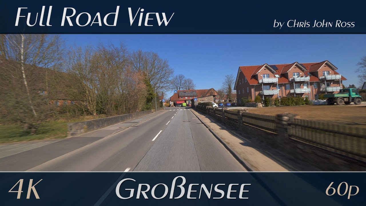 Großensee, Kreis Stormarn, Germany: Trittauer Straße, Lütjenseer Straße, Sieker Straße - 4K UHD