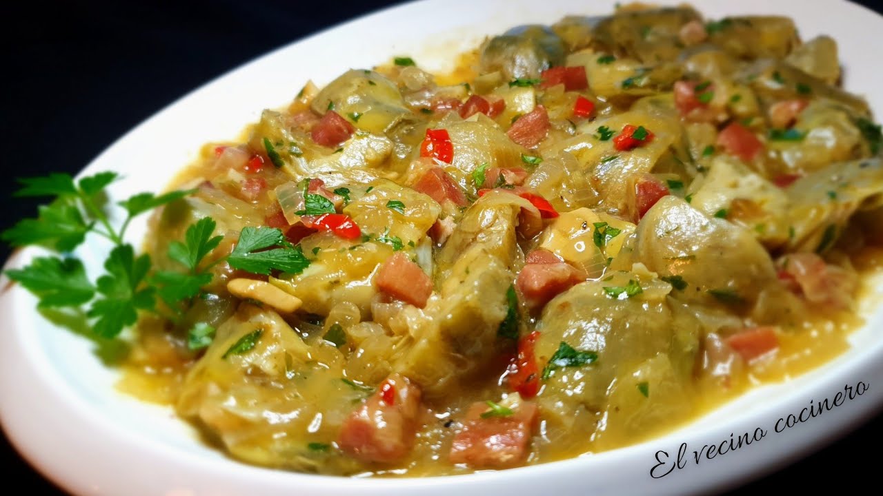 Alcachofas con jamón, súper melosas😍