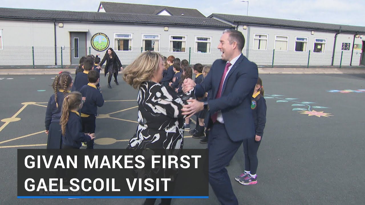 Givan promises to be education minister 'for all' during Gaelscoil visit