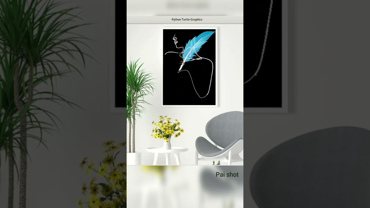 Wall decor line art #shorts #satisfying #creative