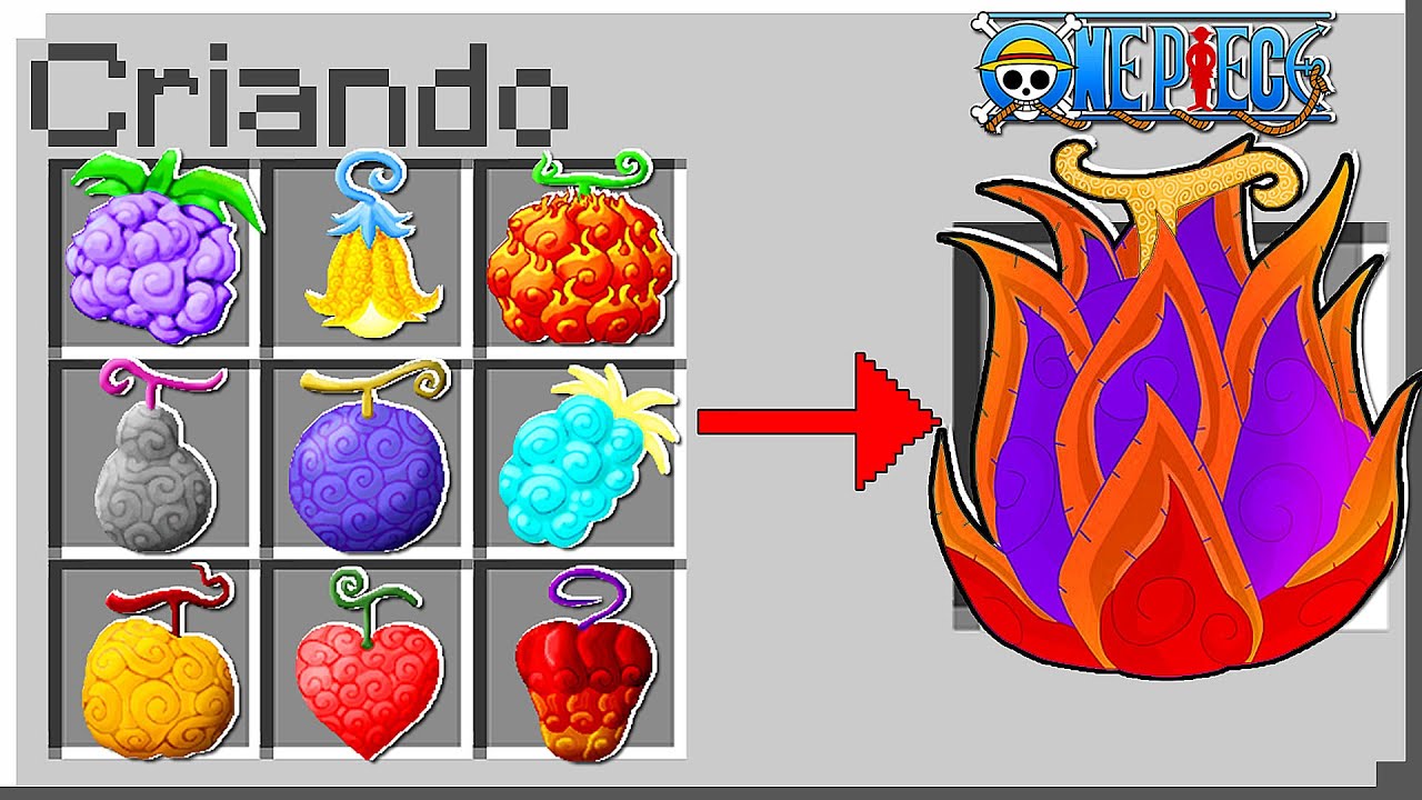 Juntei TODAS as Devil Fruits de One Piece de uma Vez 𝗡𝗢 Minecraft