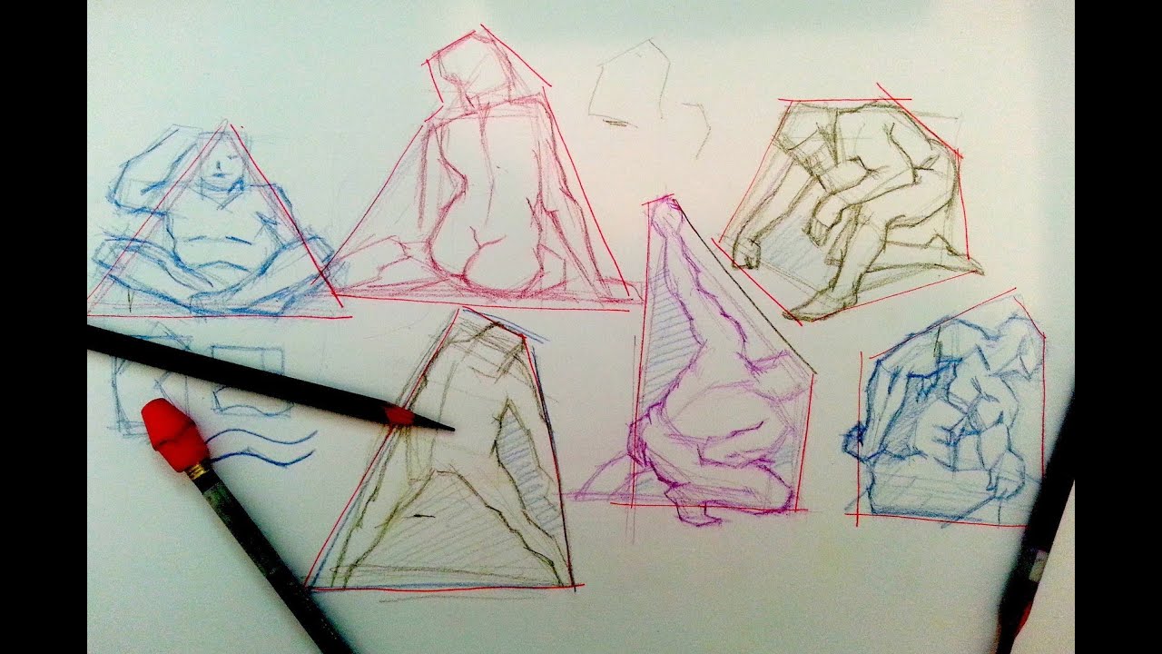 How to sketch & draw people Part 3 | What is Blocking In? How to block-in the figure