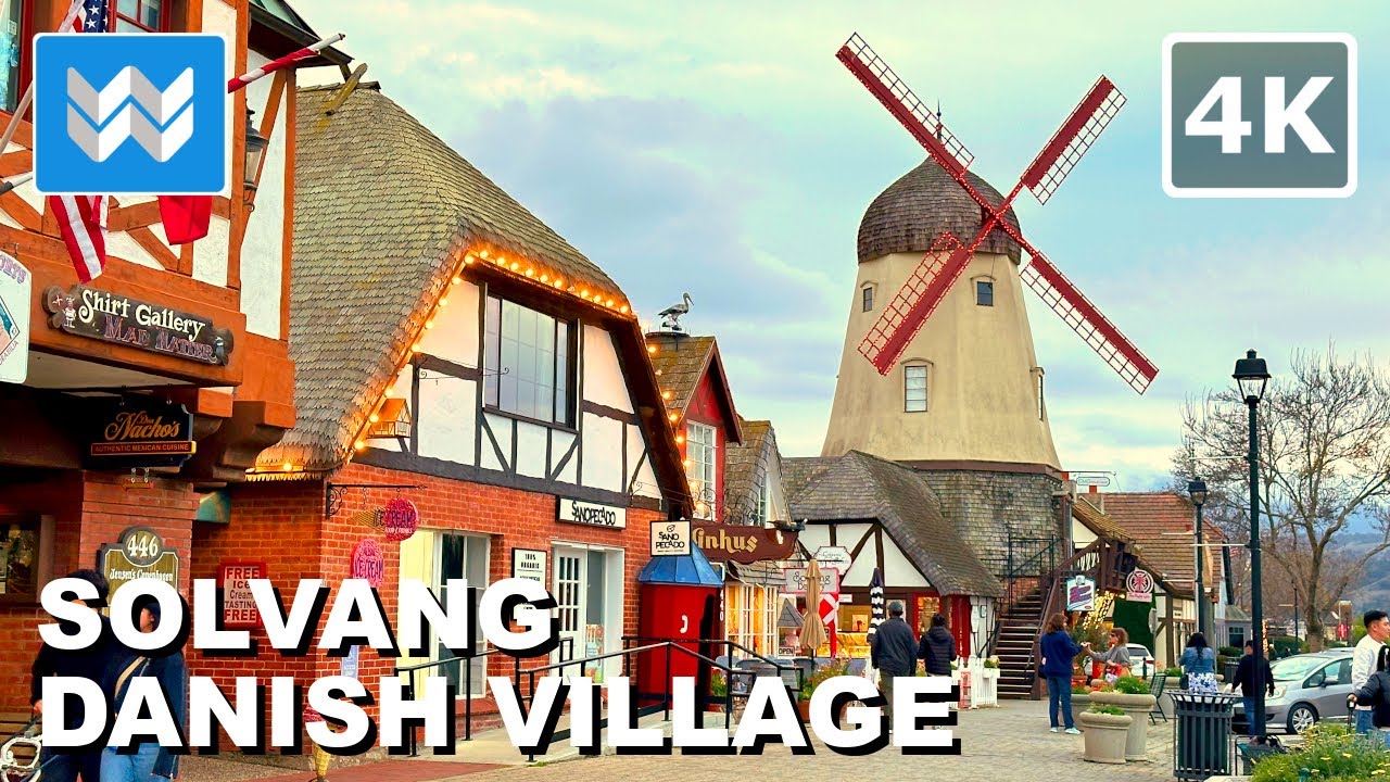 [4K] SOLVANG CALIFORNIA 'Little Denmark' 🇩🇰 2025 Danish Village Walking Tour Vlog & Travel Guide