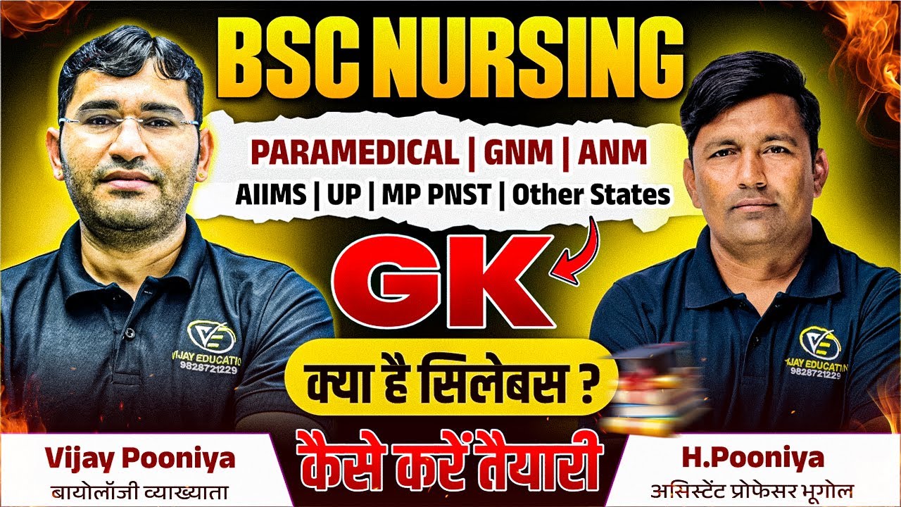 India Gk Syllabus For BSc Nursing 2026 | BSc Nursing 2026 India GK Syllabus |BSc Nursing 2026 Gk MCQ