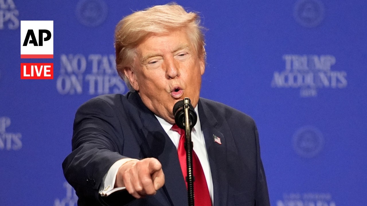 LIVE: Trump talks up the economy at a Las Vegas casino