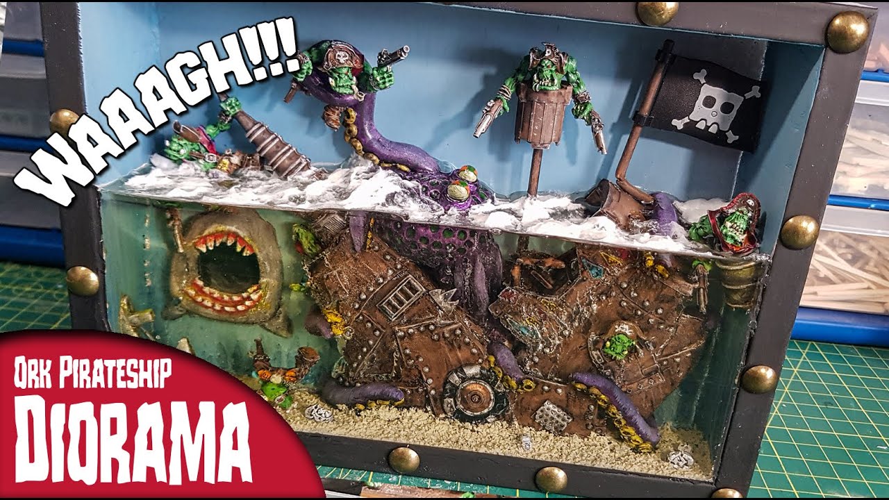 Epoxy Resin Diorama - Ork Pirate Ship Waaagh!!!