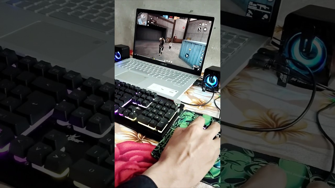 Asus Laptop 💻 Intel Core i5 🥵 Me Free Fire 🔥 Game  Live Test 🤔With Handcam Gameplay || #handcam