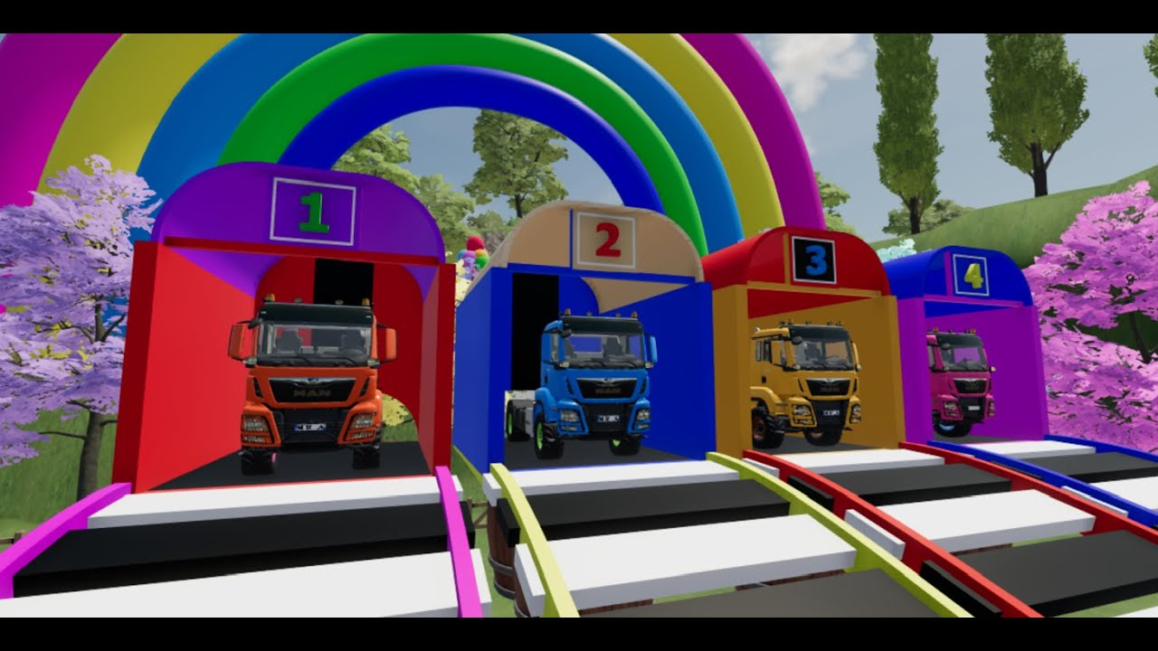 Garage with Colors   ALL MIXER TRAILER TRUCK, MAN, MIXER SCANIA, MIXER VOLVO, RGB - FS22 