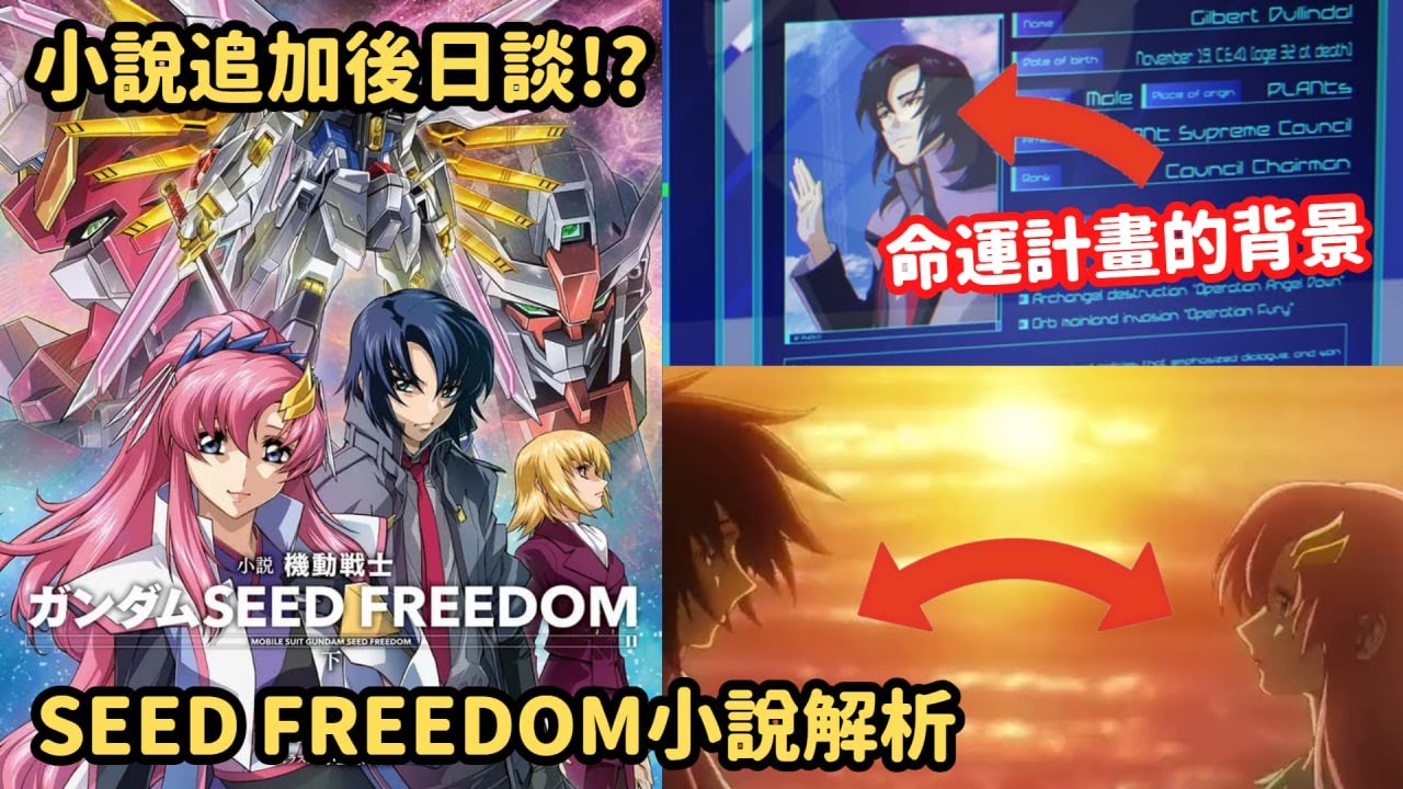 【seed小說解析】煌與拉克絲的內心描寫，seed freedom的真結局，議長與劇場版「命運計畫」的連結...沒想到的伏線回收，原作小說給出答案！【鋼彈SEED FREEDOM】