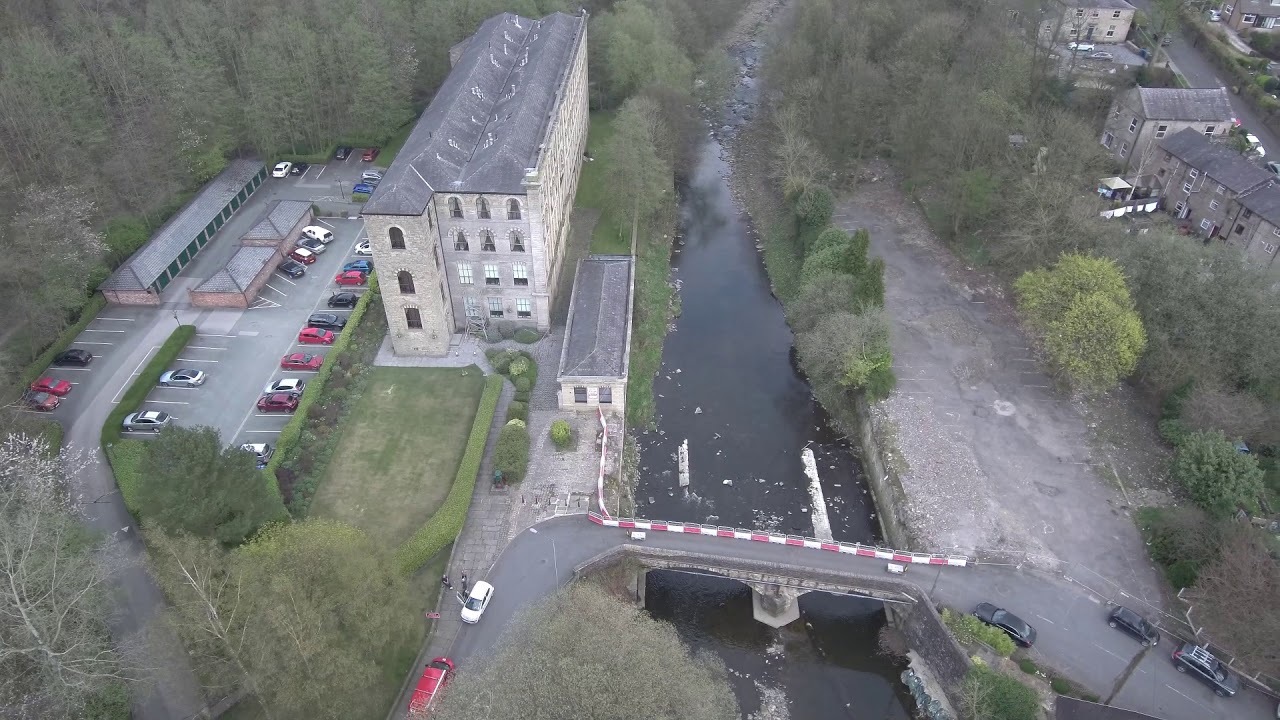 The lovely Summerseat in Bury by drone