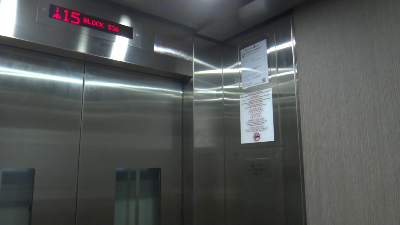 Blk 836 Pioneer Residential HDB, Singapore - Mitsubishi NEXIEZ-MR Traction Elevator