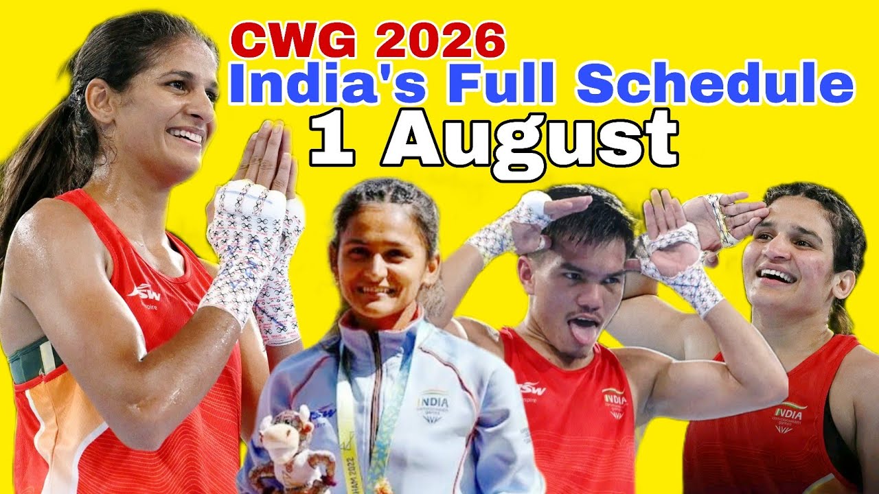 India's Full Schedule for August 1 at the 2026 Commonwealth Games