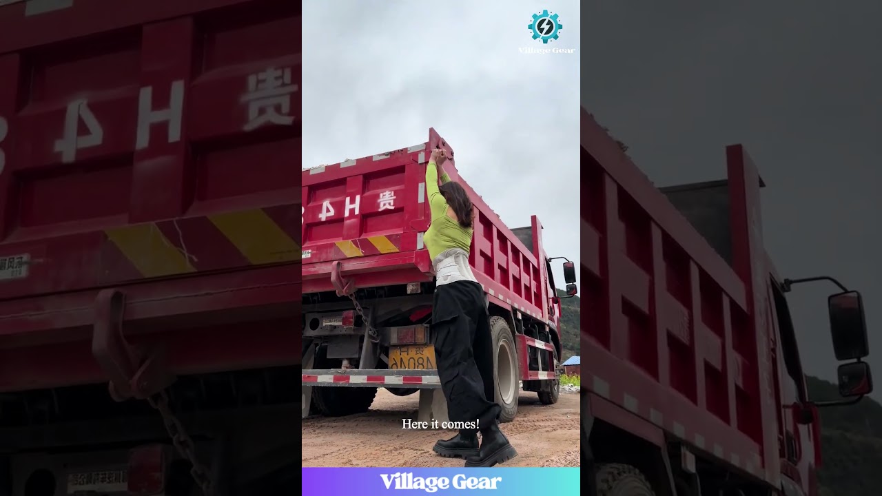 This Dump Truck is Making it RAIN Sand! #dumptruck #sand #oddlysatisfying