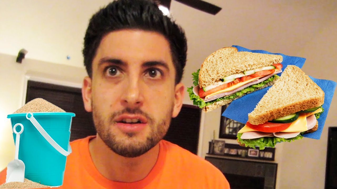 ДЕВУШКА ДЕЛАЕТ РОЗЫГРЫШ С СЭНДВИЧЕМ