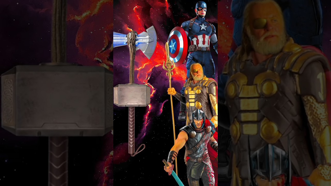 Stormbreaker and Mjolnir ⚡ Vs Marvel || #shorts