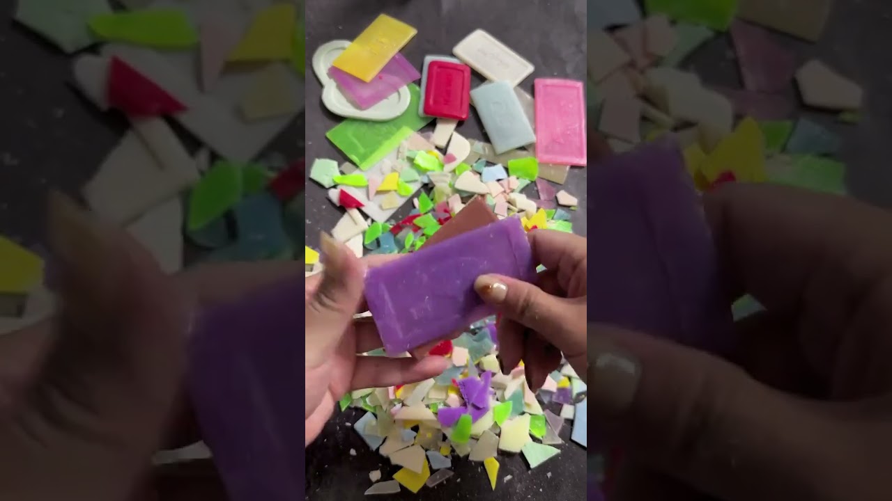 掰皂片 超解压 #洗衣皂 #香皂 谁能抗拒了掰皂片的视频