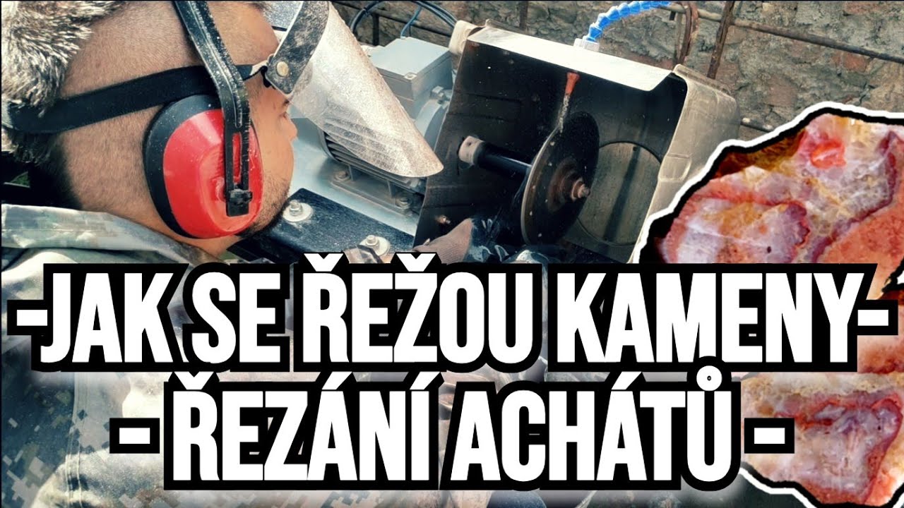 Jak se řežou kameny – řezání achátů diamantovým kotoučem