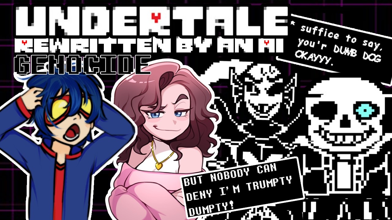 Идиоты играют в Undertale Genocide, переписанный ИИ