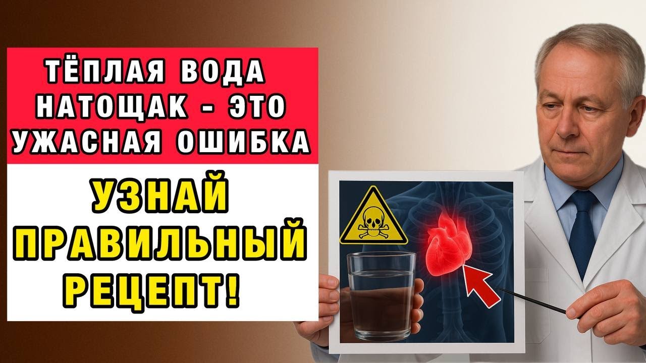 ТЕПЛАЯ ВОДА Натощак бьёт ПО СЕРДЦУ И ПОЧКАМ 😱💧 Здоровье Пожилых