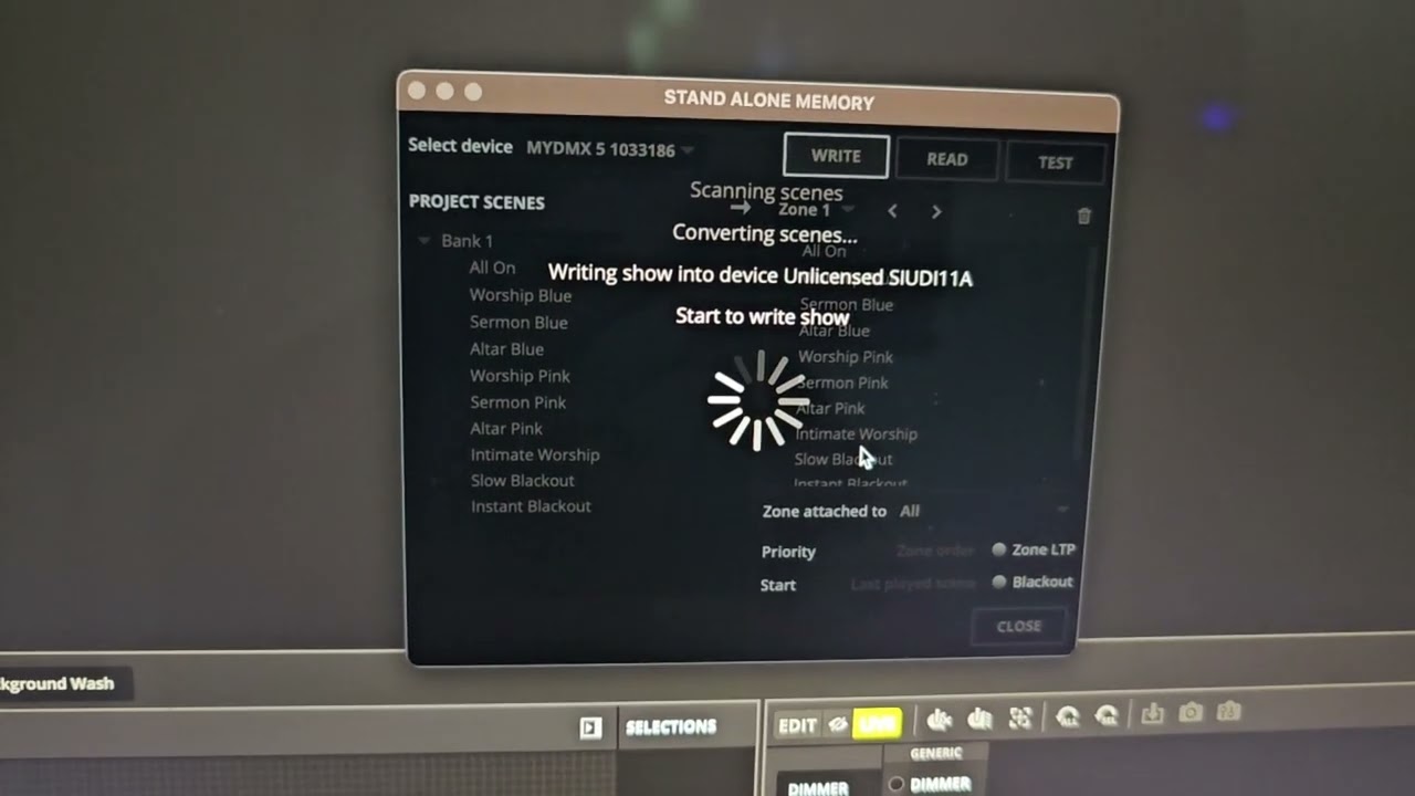 American DJ MyDMX5 plus Chauvet EVE-160p