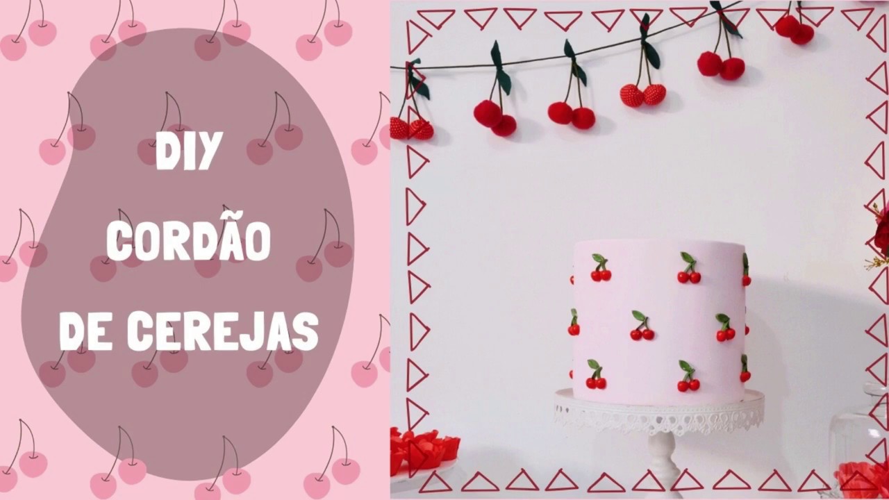 DIY- CORD&Atilde;O DE CEREJINHAS