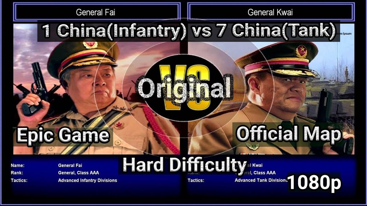 🔥 Infantry vs 7 China Tank Generals 🔥C&C Generals Zero Hour – Most Difficult Match Ever