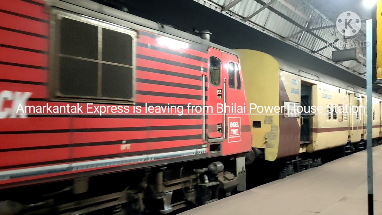 The Amarkantak Express on Bhilai Power House Station