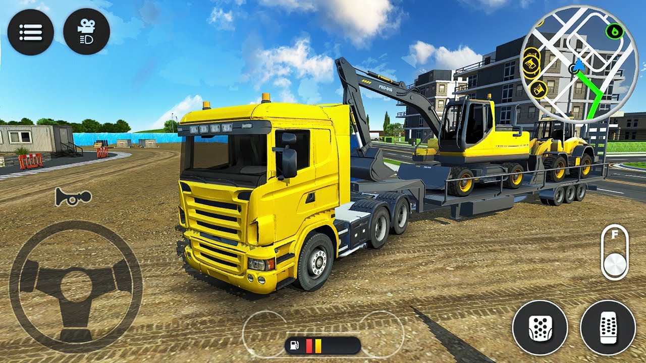 Long Trailer Truck Transport Simulator - Mega Machines Transporter - Android Gameplay
