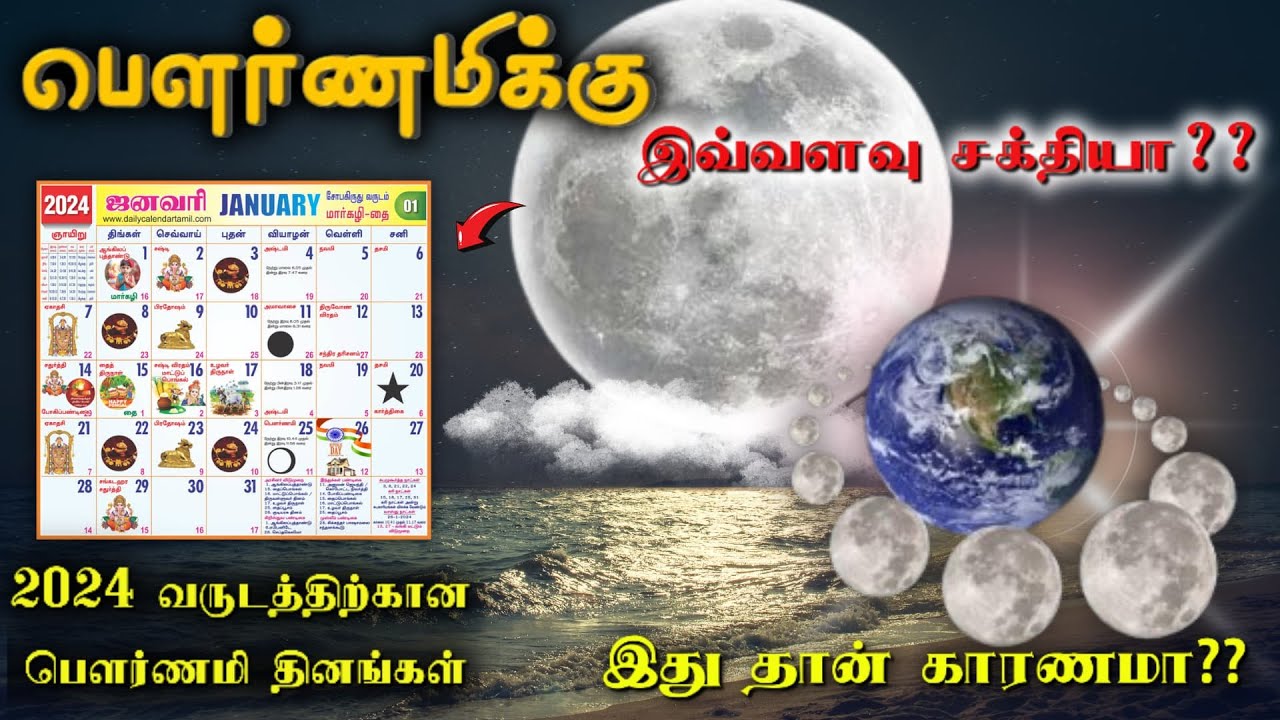 2024 Pournami Days I Purnima Tithi in 2024 I  I பௌர்ணமி திதிகள்