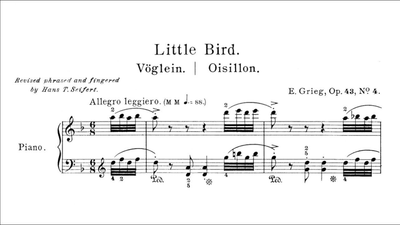 Grieg plays Grieg - Vöglein (Little Bird)
