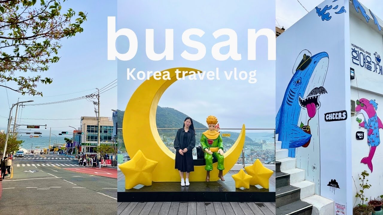 wandering Busan alone 🇰🇷 coastal views 🚃, Gamcheon & Huinnyeoul culture village 🌊, markets & cafes ☕