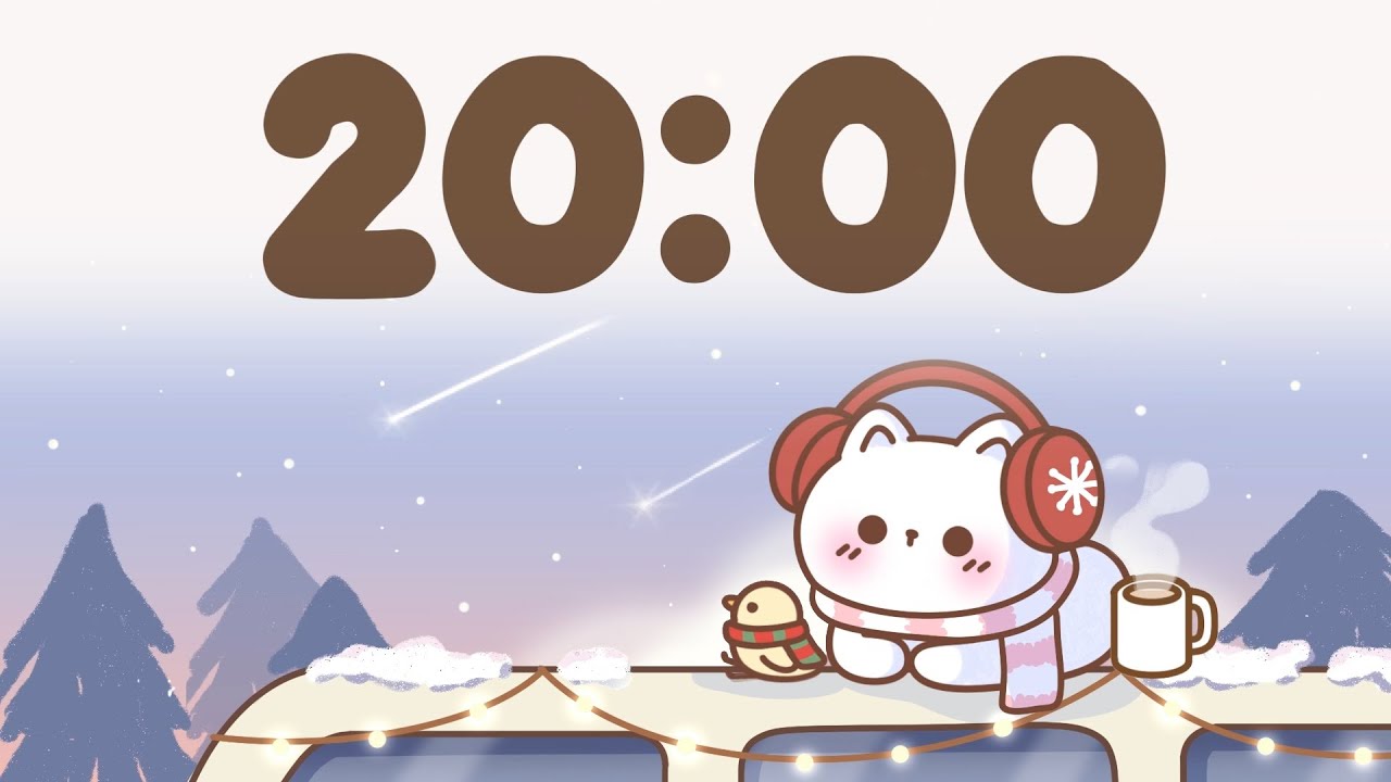 20 Minute Timer 🐱 Winter lofi timer for study