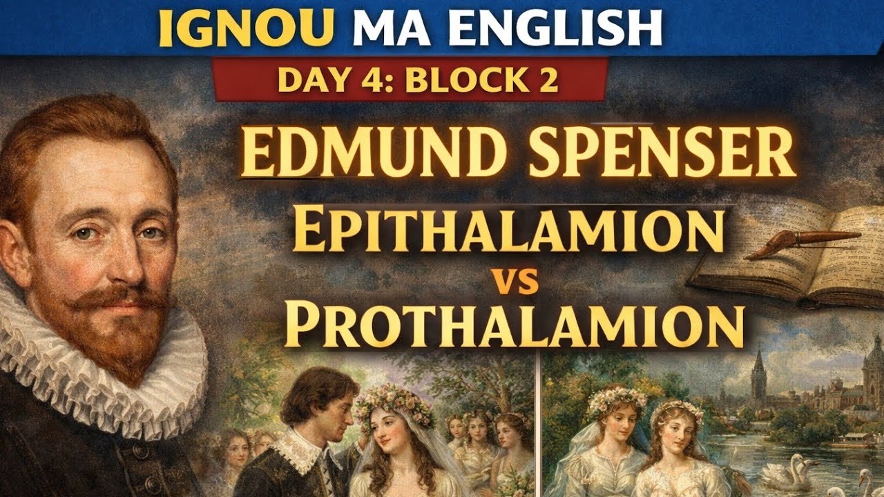 EPITHALAMION vs  PROTHALAMION BY Edmund Spenser | IGNOU MA English Notes #meg01 