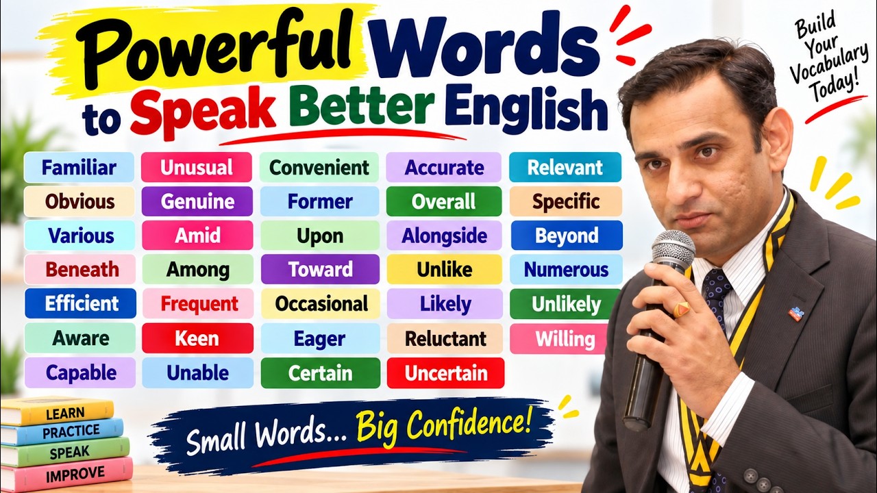 Powerful English Words You Must Know | Speak Better English with Hindi Meaning #englishlingualokesh