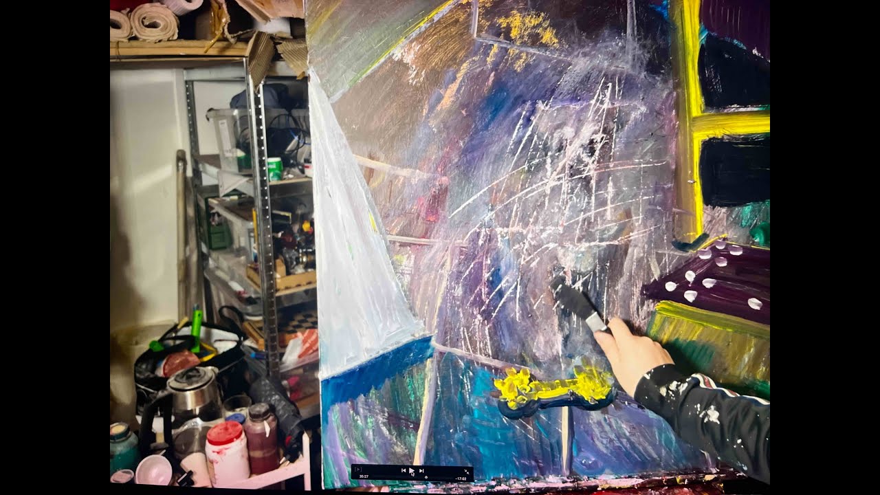 Silent Real-Time Painting Dog - One Take, No Edits